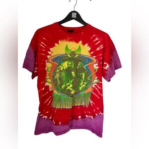 Vintage Aerosmith Girls Of Summer Tour 2002 Tie Dye Graphic T Shirt Medium Large